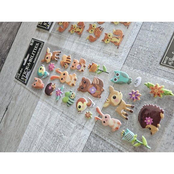 Sticker Lot Woodland Animals Fox Frogs Deer + Scrapbooking 3D Stickers RARE #47 - Picture 9 of 9